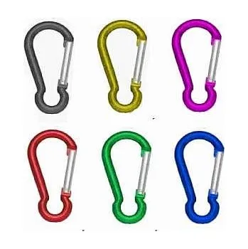 Jištění Karabina hliníková 5x50 mix barev, 70ks