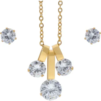 Souprava šperků Doria Set šperků z oceli zlatý K044