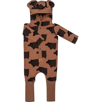 Kojenecký overall Zezuzulla Eared Jumpsuit Boar on Cinnamon Velikost: 62