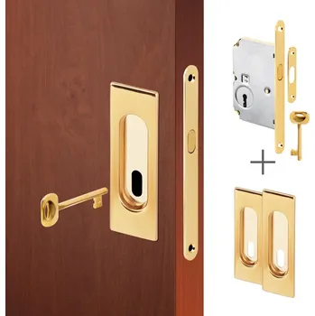 Dveřní kování AC-T Servis ACT set pro posuvné dveře BB HRANATÝ (mosaz)