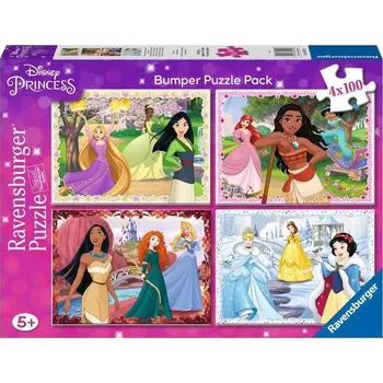 RAVENSBURGER Puzzle Disney: Princezny 4x100 dílků