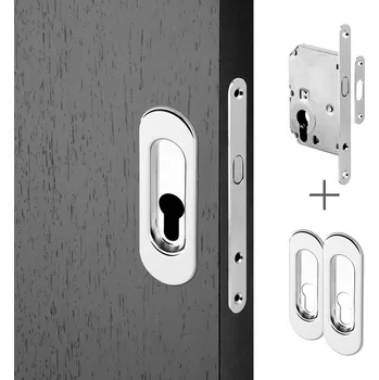 Dveřní kování AC-T Servis ACT set pro posuvné dveře PZ OVÁLNÝ (chrom)