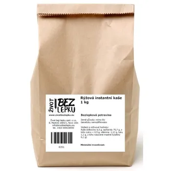 Život bez lepku Rýžová instantní kaše 1 kg