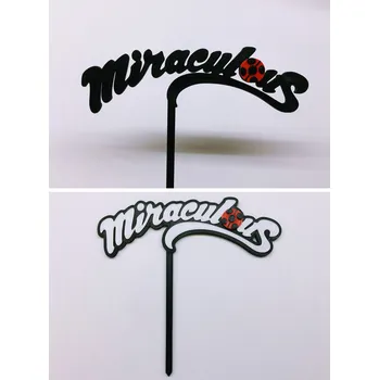 Dortová svíčka Zápich - Miraculous - Kouzelná beruška a černý kocour #1 (dvě varianty)