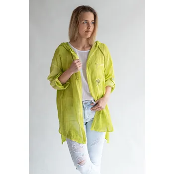 Dámské oblečení Kardigan bavlněný 50826 Itálie barva: žlutá okrová