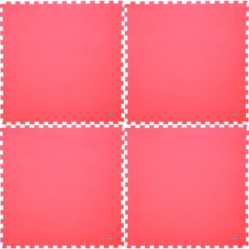 podložka na cvičení Cvičební podložky 4 kusy - červená 2x2 m