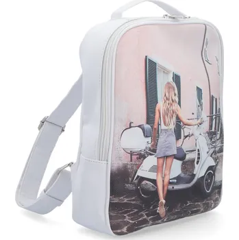 Městský batoh Designový batoh Indee Dívka s Vespou