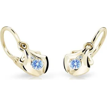 Náušnice Cutie Jewellery Dětské náušnice zlaté C2224Z-Arctic Blue