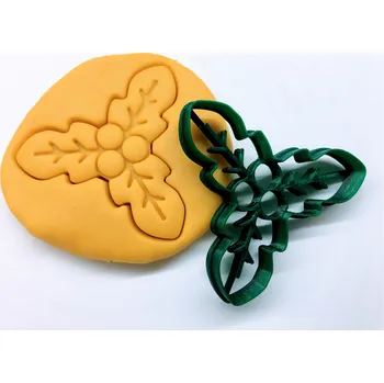 Vánoční dekorace Vánoční cesmína vykrajovátko