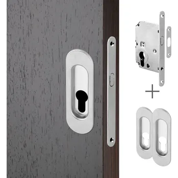 Dveřní kování AC-T Servis ACT set pro posuvné dveře PZ OVÁLNÝ (chrom mat)