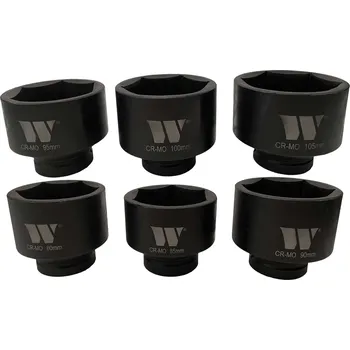 Gola sada Sada hlubokých nástrčných hlavic, 1'' palec, 6 dílů, 80-105 mm, 6 kusů, Welzh (Welzh Werkzeug)