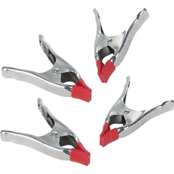 Truhlářská svěrka KREATOR KRT553001 sada pružinových svěrek plech 150 mm 4 ks