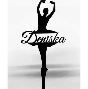 Dortová svíčka Zápich - Baletka#01 (možnost jména, věku, textu)