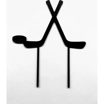 Dortová svíčka Zápich - Hokejky & Puk (možnost čísla i jména)