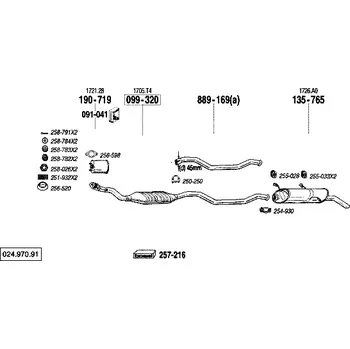 Katalyzátor katalyzátor výroba AS/BM Bosal 99-320A