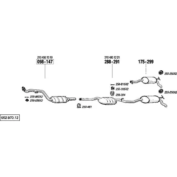 Katalyzátor katalyzátor výroba AS/BM Bosal 99-147A
