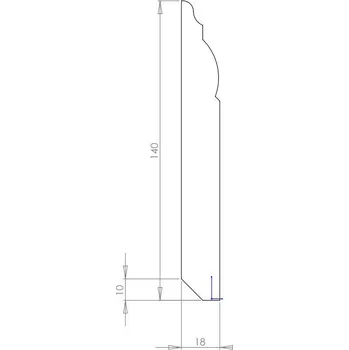 soklová lišta Havlíček truhlářství Soklová lišta Basebord, Jasan 18x140mm, délky 1000 - 4000mm