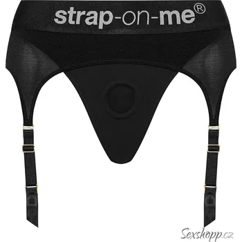 Připínací penis Univerzální postroj Strap-On-Me Rebel – podvazkový pás s tangy, XXL