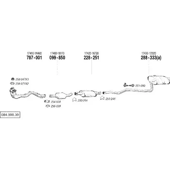 Katalyzátor katalyzátor výroba AS/BM Bosal 99-850A