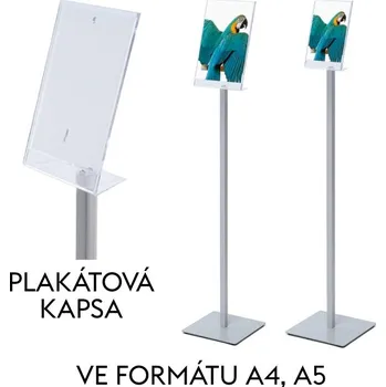 Reklamní Menu Board stojan Infopost s plakátovou kapsou Formát A4 (IPOA4)