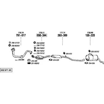 Katalyzátor katalyzátor výroba AS/BM Bosal 99-521A