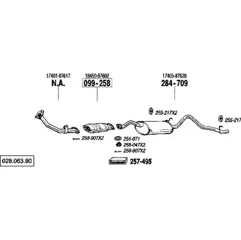 Katalyzátor katalyzátor výroba AS/BM Bosal 99-258A