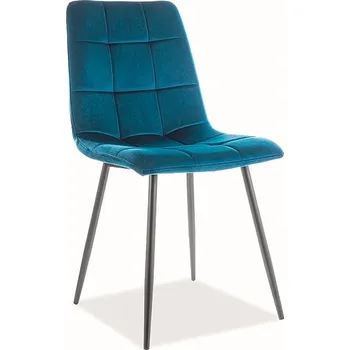 Jídelní židle Jídelní čalouněná židle MAJA VELVET tyrkysová/černá