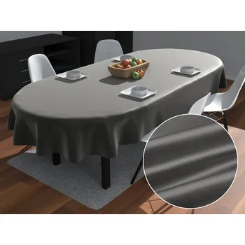 ubrus Saténový oválný ubrus polyesterový Satén LUX-004 Šedohnědý 100x140 cm