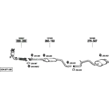 Katalyzátor katalyzátor výroba AS/BM Bosal 99-289A