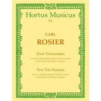 Dvě triové sonáty pro altovou zobcovou flétnu (housle nebo jiný