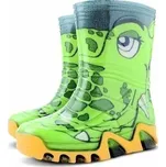 DEMAR STORMER PRINT 0031B krokodýl / Dětské holinky - zelená 34-35