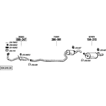 Katalyzátor katalyzátor výroba AS/BM Bosal 99-247A