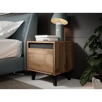 Konferenční stolek Sada nočních stolků Elsie, Barva: wotan + wotan + antracit MIRJAN 5903211124686