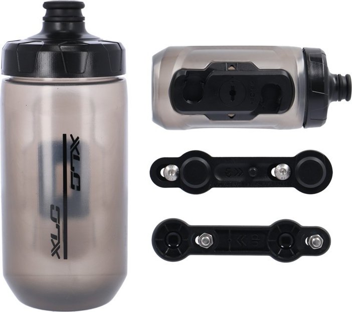 2x Bouteille D'eau / Bouteille D'eau Noire Rose Fuchsia Avec Poignée En