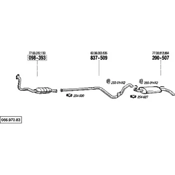 Katalyzátor katalyzátor výroba AS/BM Bosal 99-393A