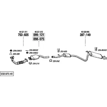 Katalyzátor katalyzátor výroba AS/BM Bosal 99-121A