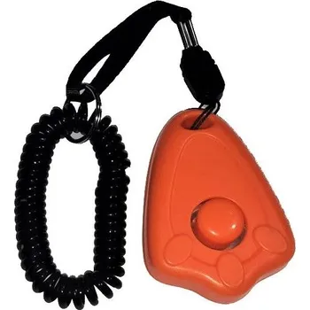 tréninková pomůcka pro psa Trixie CLICKER s úchytem na ruku - různé barvy oranžová