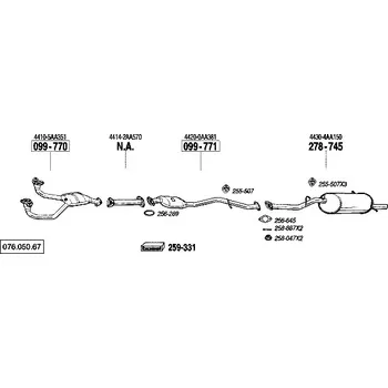 Katalyzátor katalyzátor výroba AS/BM Bosal 99-771A