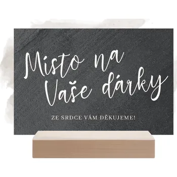 Svatební dekorace Kamenná cedulka Místo na Vaše dárky
