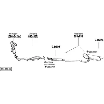 Katalyzátor katalyzátor výroba AS/BM Bosal 90-087A