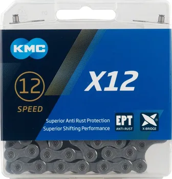 Řetěz na kolo KMC X12 EPT 12s šedý