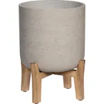 Květináč Charlie s nízkými nohami, barva starošedá, více velikostí - PotteryPots Velikost: XXL - v. 41,3 cm, ⌀ 41,6 cm / v. 62.5 cm, ⌀ 47 cm