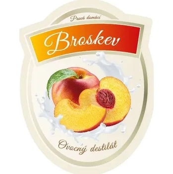 Speciální papír Tisk samolepky broskev - 75x95mm