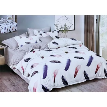 Povlečení Numberoplus Bavlněné povlečení na dvoulůžko 7 dílné - Ptačí peří