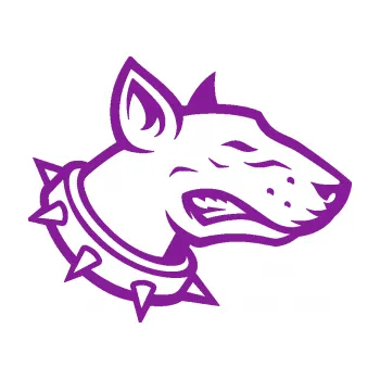 Polep vozidla SAMOLEPKA Pes 167 pravá pitbull (14 - fialová) NA AUTO, NÁLEPKA, FÓLIE, POLEP, TUNING, VLASTNÍ TEXT, TISK, AUTOSAMOLEPKY.cz, POLEPY, OBRÁZEK, LOGO, SAMOLEPKY