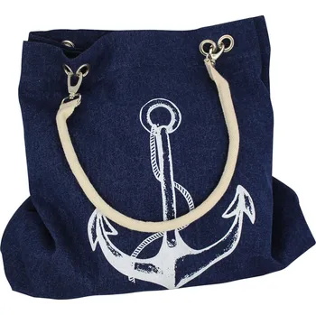 Plážová taška SEA CLUB Taška nákupní námořnická s kotvou modrá 9840 48 cm