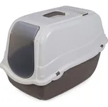 Kerbl toaleta pro kočky s krytem Minka tmavě šedá / krémová