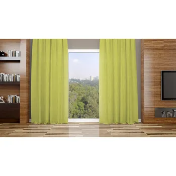 Orbytex Zatemňovací závěs hotový - žíhaný limetka 15 Rozměry: Š/V 145x150 (1ks), Vršek závěsu: ŘASÍCÍ STUHA