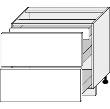 Kuchyňská linka ArtExt Kuchyňská skříňka spodní, D2A / 90 / 1A Rimini Barva korpusu: Grey