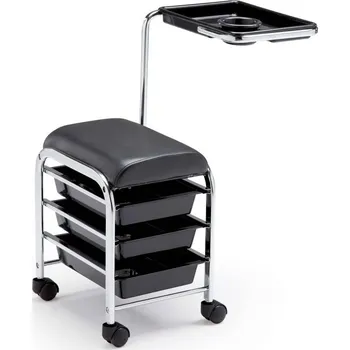 Xanitalia Manikérský stolek MANICURE SERVICE, 3 šuplíky Barva: Černá